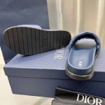 Dior Aqua Sandal Blue Quilted Smooth Calfskin