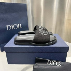 Dior Aqua Sandal Black Quilted Denim