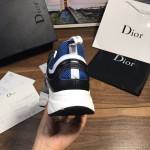 Dior B22 Sneaker in black technical knit black with blue