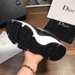 Dior B22 Sneaker in black technical knit black with blue