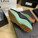 Dior B22 Sneaker in black technical knit black with green