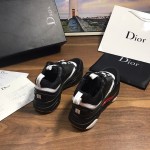 Dior B22 Sneaker in black technical knit and black and white calfskin