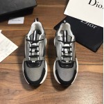 Dior B22 Sneaker in white technical knit and white with silver 