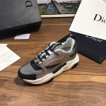 Dior B22 Sneaker in white technical knit and white with silver 