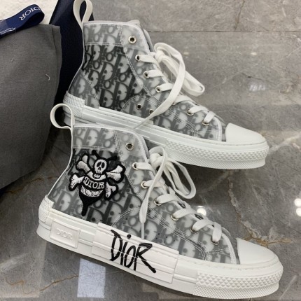 Dior B23 High Top Logo Oblique with Bee Embroidery Patch