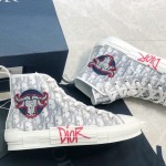 Dior B23 High Top Logo Oblique Bull Sneaker