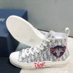 Dior B23 High Top Logo Oblique Bull Sneaker