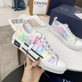 Dior B23 Low Top Sneaker Rainbow Dior Oblique Canvas