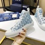 Dior High Top Sneaker Blue Dior Oblique Pixel Canvas