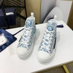 Dior High Top Sneaker Blue Dior Oblique Pixel Canvas