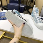 Dior High Top Sneaker Blue Dior Oblique Pixel Canvas