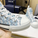 Dior High Top Sneaker Blue Dior Oblique Pixel Canvas