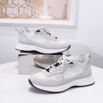 B25 Dior Oblique Runner Sneaker in White Suede