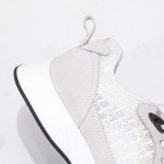 B25 Dior Oblique Runner Sneaker in White Suede