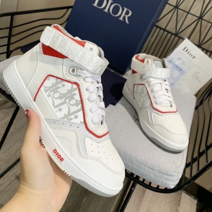 Dior B27 High Top Dior Oblique White / Red