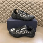 Dior B28 High Top Sneaker Black and Beige Dior Oblique Jacquard and Rubber