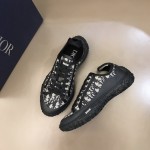 Dior B28 High Top Sneaker Black and Beige Dior Oblique Jacquard and Rubber