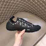 Dior B28 High Top Sneaker Black and Beige Dior Oblique Jacquard and Rubber