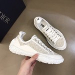 Dior B28 High Top Sneaker White Dior Oblique Jacquard and Rubber