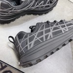 Dior B31 Runner Sneaker Black Technical Mesh and Anthracite Gray Rubber with Warped Cannage Motif