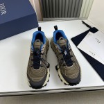 Dior B31 Runner Sneaker Brown Technical Mesh and Khaki Rubber with Warped Cannage Motif