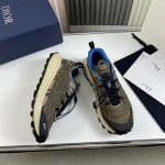 Dior B31 Runner Sneaker Brown Technical Mesh and Khaki Rubber with Warped Cannage Motif