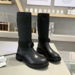 Dior D-Major Boot Black Technical Fabric and Calfskin