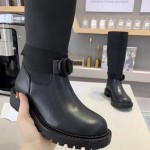 Dior D-Major Boot Black Technical Fabric and Calfskin