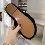 Dior Fur Women Slides Black