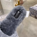 Dior Fur Women Slides Grey