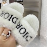 Dior Fur Women Slides White