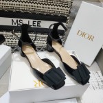 Dior Idylle Ballet Pump Black Patent Calfskin and Grosgrain