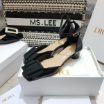 Dior Idylle Ballet Pump Black Patent Calfskin and Grosgrain