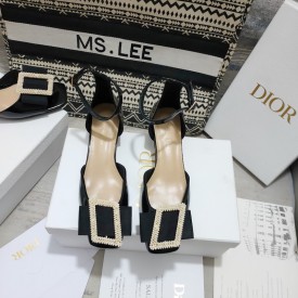 Dior Idylle Ballet Pump Black Patent Calfskin with Pearl