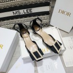 Dior Idylle Ballet Pump Black Patent Calfskin with Pearl