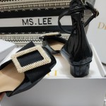 Dior Idylle Ballet Pump Black Patent Calfskin with Pearl