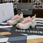 Dior Vibe Sneaker White Mesh and Pink Leather