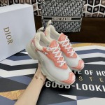 Dior Vibe Sneaker White Mesh and Pink Leather