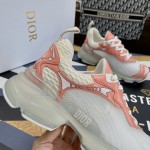 Dior Vibe Sneaker White Mesh and Pink Leather