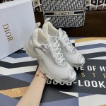 Dior Vibe Sneaker White Mesh and SIlver-Tone Leather