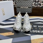 Dior Vibe Sneaker White Mesh and SIlver-Tone Leather