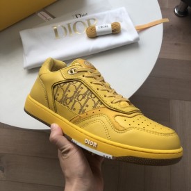 Dior World Tour B27 Low Top Sneaker Yellow