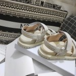 Dior DiorAct Sandal White Technical Fabric and White Resin Pearls