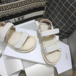 Dior DiorAct Sandal White Technical Fabric and White Resin Pearls