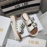 Dior Strap Sandal White Calfskin