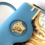 Fendace La Medusa Medium Handbag Blue