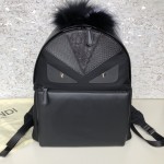 Fendi Bugs Eye Monster Black Nylon Backpack