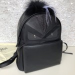 Fendi Bugs Eye Monster Black Nylon Backpack