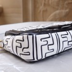 Fendi California Sky Baguette White Nappa Leather FF Print Bag