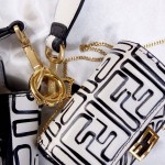 Fendi California Sky Baguette White Nappa Leather FF Print Bag